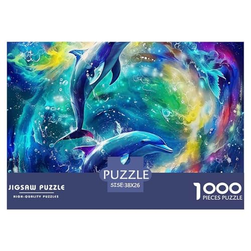Delphin 1000 Teile Puzzle Für Erwachsene Und Kinder Puzzles-Geschenk Für Pädagogisches Spiel 38x26cm/1000pcs von VFQWPYAJN