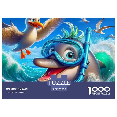 Delphin Puzzle 1000 Teile Für Erwachsene Clevere Rätsel Herausforderung Spielzeug 70x50cm/1000pcs Delphin Puzzle 1000 Teile Für Erwachsene Clevere Rätsel Herausforderung Spielzeug 70x50cm/1000pcs von VFQWPYAJN