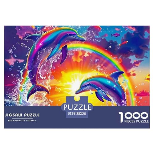 Delphin Puzzle 1000 Teile Für Erwachsene Clevere Rätsel Impossible Game 38x26cm/1000pcs von VFQWPYAJN