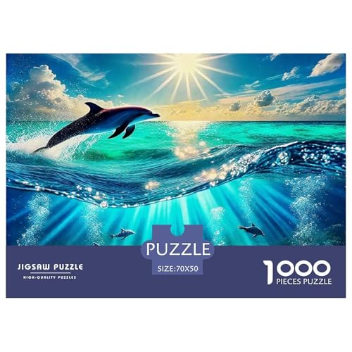 Delphin Puzzle 1000 Teile Für Erwachsene Kinder Clevere Rätsel Für Pädagogisches Spiel 70x50cm/1000pcs von VFQWPYAJN