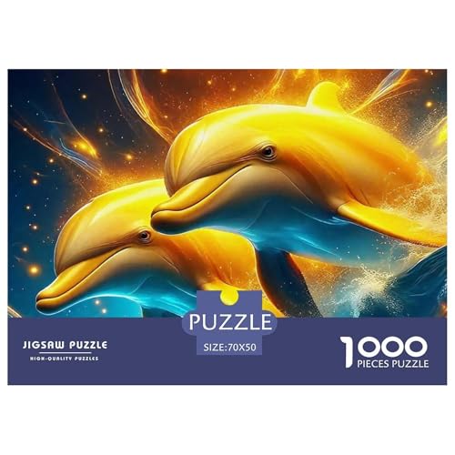 Delphin Puzzle 1000 Teile Für Erwachsene Mit Gemütliche Studie-Motiv Für Pädagogisches Spiel 70x50cm/1000pcs von VFQWPYAJN