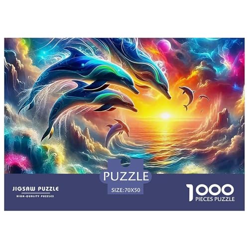 Delphin Puzzle 1000 Teile Für Erwachsene Puzzles-Geschenk Herausforderung Spielzeug 70x50cm/1000pcs von VFQWPYAJN
