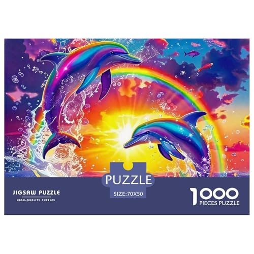 Delphin Puzzle 1000 Teile Für Erwachsene Und Kinder Ab 14 Jahren Clevere Rätsel Herausforderung Spielzeug 70x50cm/1000pcs von VFQWPYAJN