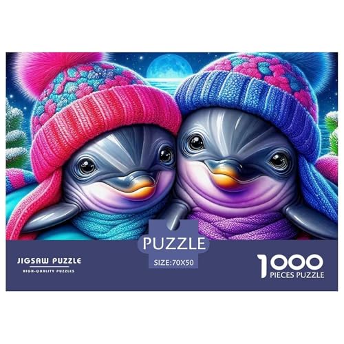 Delphin Puzzle 1000 Teile Für Erwachsene Und Kinder Ab 14 Jahren Puzzles-Geschenk Für Pädagogisches Spiel 70x50cm/1000pcs von VFQWPYAJN