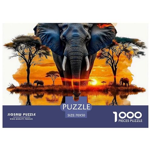 Elefant 1000 Teile Puzzle Für Erwachsene Clevere Rätsel Herausforderung Spielzeug 70x50cm/1000pcs Elefant 1000 Teile Puzzle Für Erwachsene Clevere Rätsel Herausforderung Spielzeug 70x50cm/1000pcs von VFQWPYAJN