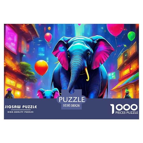 Elefant 1000 Teile Puzzle Für Erwachsene Kinder Puzzles-Geschenk Für Pädagogisches Spiel 38x26cm/1000pcs Elefant 1000 Teile Puzzle Für Erwachsene Kinder Puzzles-Geschenk Für Pädagogisches Spiel 38x26cm/1000pcs von VFQWPYAJN