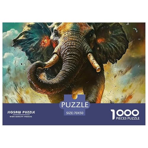 Elefant 1000 Teile Puzzle Für Erwachsene Mit Gemütliche Studie-Motiv Herausforderung Spielzeug 70x50cm/1000pcs Elefant 1000 Teile Puzzle Für Erwachsene Mit Gemütliche Studie-Motiv Herausforderung Spielzeug 70x50cm/1000pcs von VFQWPYAJN