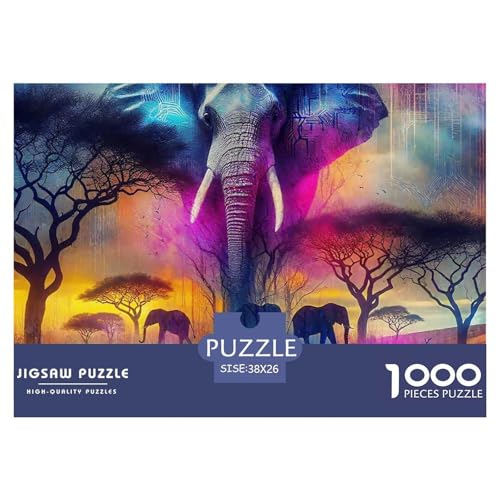 Elefant 1000 Teile Puzzle Für Erwachsene Und Kinder Clevere Rätsel Herausforderung Spielzeug 38x26cm/1000pcs Elefant 1000 Teile Puzzle Für Erwachsene Und Kinder Clevere Rätsel Herausforderung Spielzeug 38x26cm/1000pcs von VFQWPYAJN