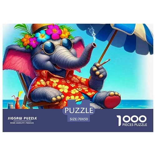 Elefant Puzzle 1000 Teile Für Erwachsene Clevere Rätsel Herausforderung Spielzeug 70x50cm/1000pcs Elefant Puzzle 1000 Teile Für Erwachsene Clevere Rätsel Herausforderung Spielzeug 70x50cm/1000pcs von VFQWPYAJN