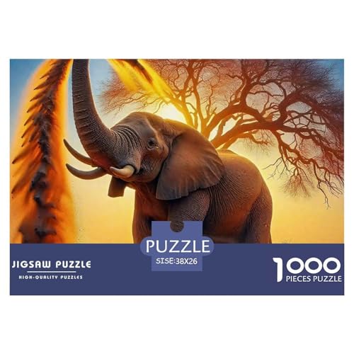 Elefant Puzzle 1000 Teile Für Erwachsene Kinder Clevere Rätsel Herausforderung Spielzeug 38x26cm/1000pcs Elefant Puzzle 1000 Teile Für Erwachsene Kinder Clevere Rätsel Herausforderung Spielzeug 38x26cm/1000pcs von VFQWPYAJN