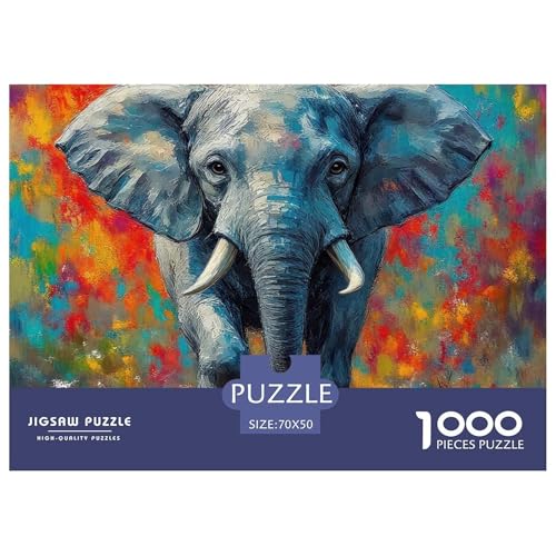 Elefant Puzzle 1000 Teile Für Erwachsene Kinder Mit Gemütliche Studie-Motiv Herausforderung Spielzeug 70x50cm/1000pcs Elefant Puzzle 1000 Teile Für Erwachsene Kinder Mit Gemütliche Studie-Motiv Herausforderung Spielzeug 70x50cm/1000pcs von VFQWPYAJN