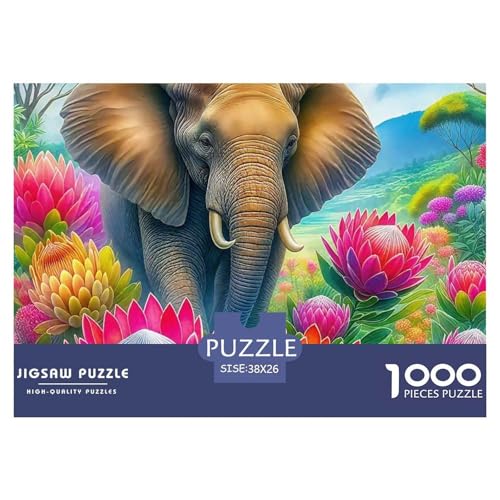 Elefant Puzzle 1000 Teile Für Erwachsene Kinder Puzzles-Geschenk Herausforderung Spielzeug 38x26cm/1000pcs Elefant Puzzle 1000 Teile Für Erwachsene Kinder Puzzles-Geschenk Herausforderung Spielzeug 38x26cm/1000pcs von VFQWPYAJN