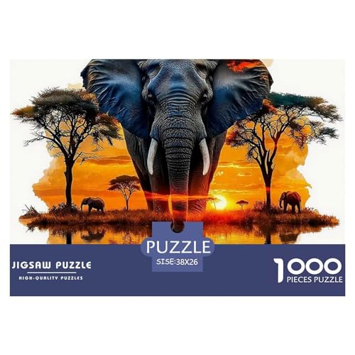 Elefant Puzzle 1000 Teile Für Erwachsene Kinder Puzzles-Geschenk Herausforderung Spielzeug 38x26cm/1000pcs Elefant Puzzle 1000 Teile Für Erwachsene Kinder Puzzles-Geschenk Herausforderung Spielzeug 38x26cm/1000pcs von VFQWPYAJN