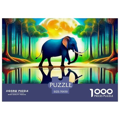 Elefant Puzzle 1000 Teile Für Erwachsene Kinder Puzzles-Geschenk Herausforderung Spielzeug 70x50cm/1000pcs Elefant Puzzle 1000 Teile Für Erwachsene Kinder Puzzles-Geschenk Herausforderung Spielzeug 70x50cm/1000pcs von VFQWPYAJN