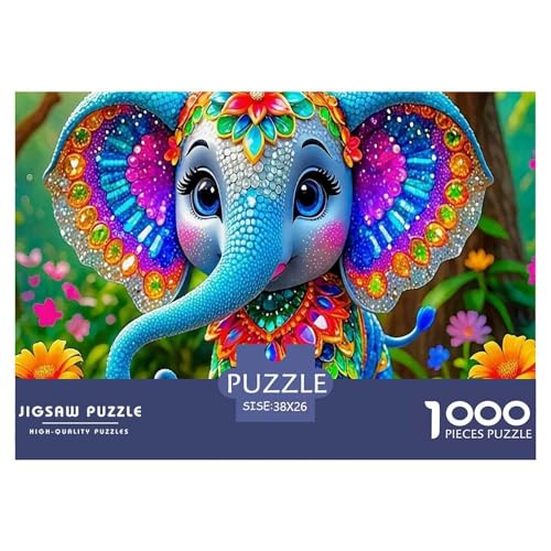 Elefant Puzzle 1000 Teile Für Erwachsene Mit Gemütliche Studie-Motiv Herausforderung Spielzeug 38x26cm/1000pcs Elefant Puzzle 1000 Teile Für Erwachsene Mit Gemütliche Studie-Motiv Herausforderung Spielzeug 38x26cm/1000pcs von VFQWPYAJN
