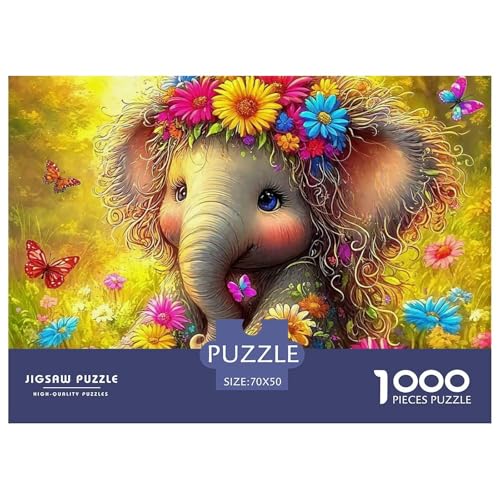 Elefant Puzzle 1000 Teile Für Erwachsene Mit Gemütliche Studie-Motiv Herausforderung Spielzeug 70x50cm/1000pcs Elefant Puzzle 1000 Teile Für Erwachsene Mit Gemütliche Studie-Motiv Herausforderung Spielzeug 70x50cm/1000pcs von VFQWPYAJN