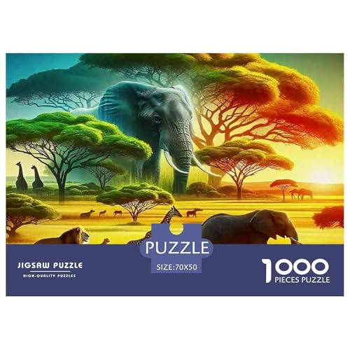 Elefant Puzzle 1000 Teile Für Erwachsene Und Kinder Clevere Rätsel Herausforderung Spielzeug 70x50cm/1000pcs Elefant Puzzle 1000 Teile Für Erwachsene Und Kinder Clevere Rätsel Herausforderung Spielzeug 70x50cm/1000pcs von VFQWPYAJN