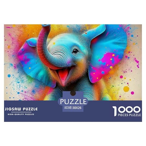 Elefant Puzzle 1000 Teile Für Erwachsene Und Kinder Puzzles-Geschenk Für Pädagogisches Spiel 38x26cm/1000pcs von VFQWPYAJN