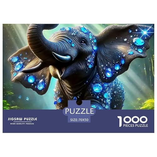 Elefant Puzzle 1000 Teile Für Erwachsene Und Kinder Puzzles-Geschenk Herausforderung Spielzeug 70x50cm/1000pcs von VFQWPYAJN