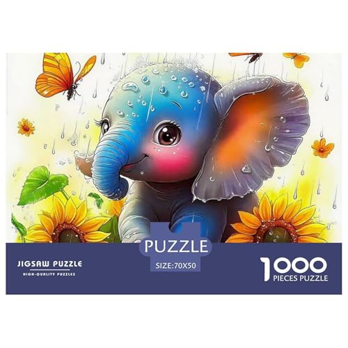 Elefanten 1000 Teile Puzzle Für Erwachsene Kinder Puzzles-Geschenk Impossible Game 70x50cm/1000pcs von VFQWPYAJN
