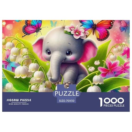 Elefanten 1000 Teile Puzzle Für Erwachsene Und Kinder Clevere Rätsel Für Pädagogisches Spiel 70x50cm/1000pcs von VFQWPYAJN