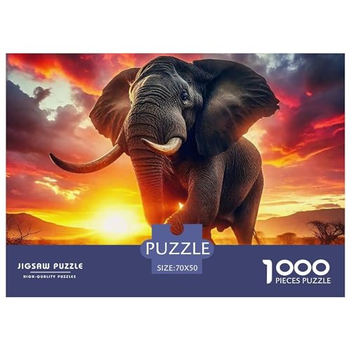 Elefanten 1000 Teile Puzzle Für Erwachsene Und Kinder Puzzles-Geschenk Für Pädagogisches Spiel 70x50cm/1000pcs von VFQWPYAJN