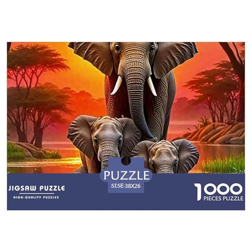 Elefanten Puzzle 1000 Teile Für Erwachsene Clevere Rätsel Für Pädagogisches Spiel 38x26cm/1000pcs Elefanten Puzzle 1000 Teile Für Erwachsene Clevere Rätsel Für Pädagogisches Spiel 38x26cm/1000pcs von VFQWPYAJN