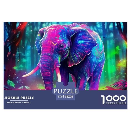 Elefanten Puzzle 1000 Teile Für Erwachsene Clevere Rätsel Für Pädagogisches Spiel 38x26cm/1000pcs von VFQWPYAJN