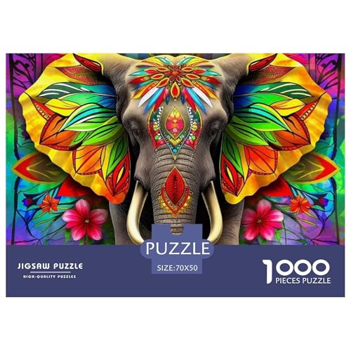 Elefanten Puzzle 1000 Teile Für Erwachsene Clevere Rätsel Für Pädagogisches Spiel 70x50cm/1000pcs von VFQWPYAJN