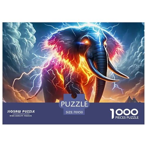 Elefanten Puzzle 1000 Teile Für Erwachsene Clevere Rätsel Für Pädagogisches Spiel 70x50cm/1000pcs von VFQWPYAJN
