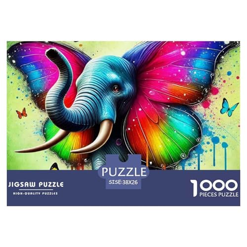 Elefanten Puzzle 1000 Teile Für Erwachsene Kinder Puzzles-Geschenk Für Pädagogisches Spiel 38x26cm/1000pcs von VFQWPYAJN