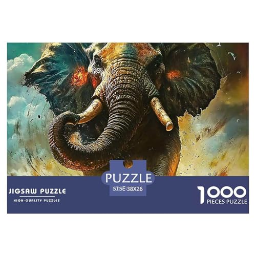 Elefanten Puzzle 1000 Teile Für Erwachsene Kinder Puzzles-Geschenk Für Pädagogisches Spiel 38x26cm/1000pcs von VFQWPYAJN