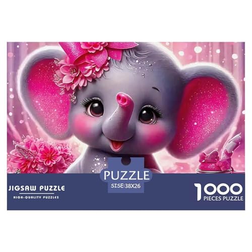 Elefanten Puzzle 1000 Teile Für Erwachsene Mit Gemütliche Studie-Motiv Für Pädagogisches Spiel 38x26cm/1000pcs von VFQWPYAJN
