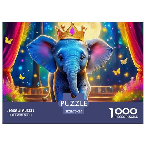 Elefanten Puzzle 1000 Teile Für Erwachsene Mit Gemütliche Studie-Motiv Für Pädagogisches Spiel 70x50cm/1000pcs von VFQWPYAJN