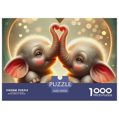 Elefanten Puzzle 1000 Teile Für Erwachsene Und Kinder Ab 14 Jahren Puzzles-Geschenk Herausforderung Spielzeug 70x50cm/1000pcs von VFQWPYAJN