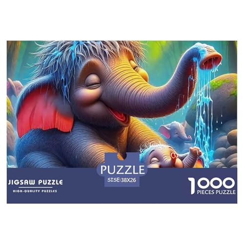 Elefanten Puzzle 1000 Teile Für Erwachsene Und Kinder Clevere Rätsel Für Pädagogisches Spiel 38x26cm/1000pcs von VFQWPYAJN