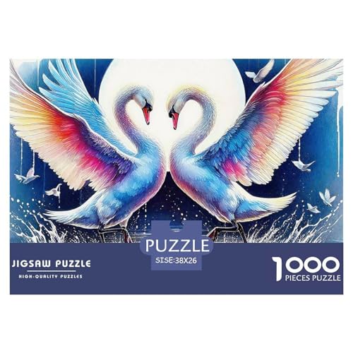 Liebe Schwan 1000 Teile Puzzle Liebe Schwan Für Erwachsene Kinder Puzzles-Geschenk Impossible Game 38x26cm/1000pcs von VFQWPYAJN