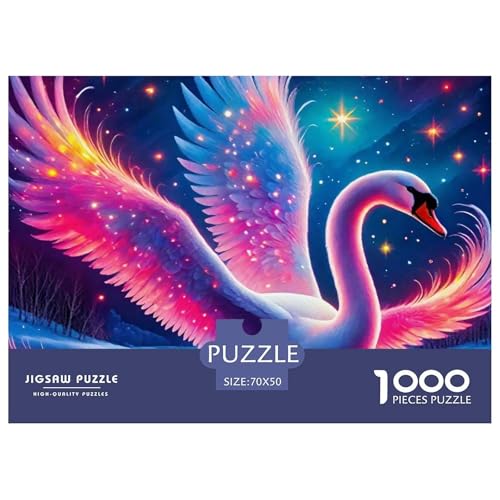 Liebe Schwan 1000 Teile Puzzle Liebe Schwan Für Erwachsene Mit Gemütliche Studie-Motiv Herausforderung Spielzeug 70x50cm/1000pcs von VFQWPYAJN
