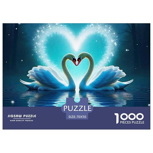 Liebe Schwan 1000 Teile Puzzle Liebe Schwan Für Erwachsene Und Kinder Clevere Rätsel Impossible Game 70x50cm/1000pcs von VFQWPYAJN