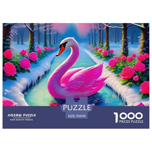 Liebe Schwan 1000 Teile Puzzle Liebe Schwan Für Erwachsene Und Kinder Mit Gemütliche Studie-Motiv Für Pädagogisches Spiel 70x50cm/1000pcs von VFQWPYAJN