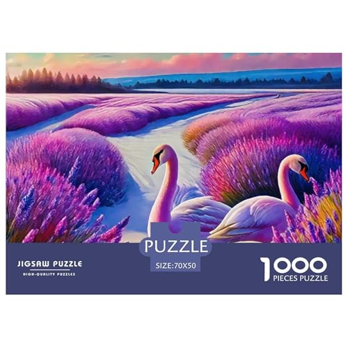 Liebe Schwan 1000 Teile Puzzle Liebe Schwan Für Erwachsene Und Kinder Mit Gemütliche Studie-Motiv Herausforderung Spielzeug 70x50cm/1000pcs von VFQWPYAJN