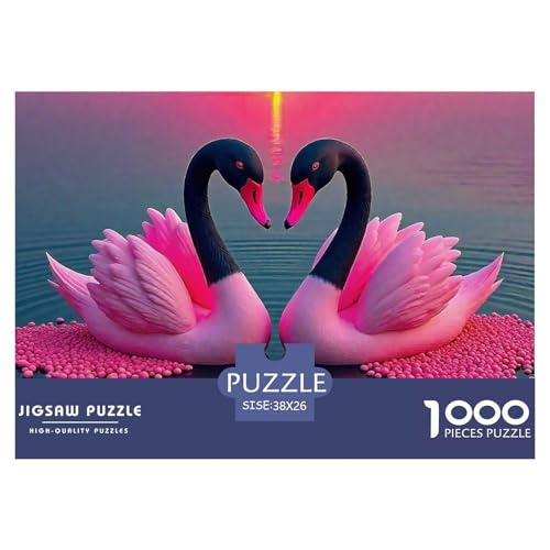Liebe Schwan 1000 Teile Puzzle Liebe Schwan Für Erwachsene Und Kinder Mit Gemütliche Studie-Motiv Impossible Game 38x26cm/1000pcs von VFQWPYAJN