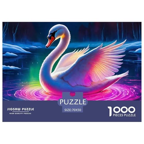 Liebe Schwan 1000 Teile Puzzle Liebe Schwan Für Erwachsene Und Kinder Mit Gemütliche Studie-Motiv Impossible Game 70x50cm/1000pcs von VFQWPYAJN