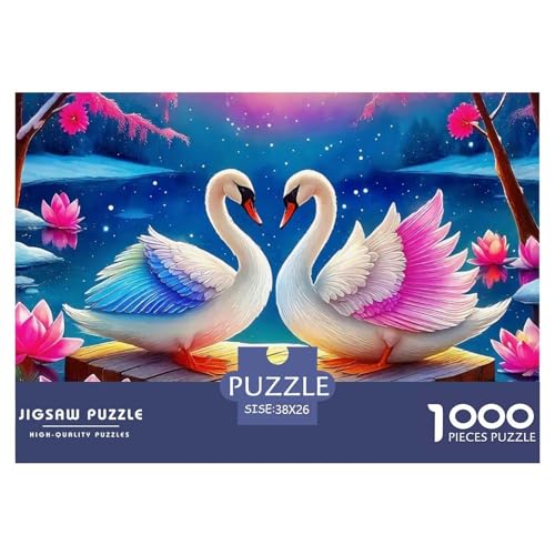 Liebe Schwan Puzzle 1000 Teile Liebe Schwan Für Erwachsene Kinder Mit Gemütliche Studie-Motiv Für Pädagogisches Spiel 38x26cm/1000pcs von VFQWPYAJN