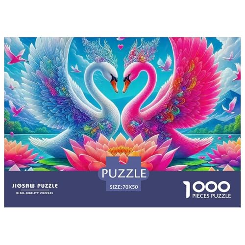 Liebe Schwan Puzzle 1000 Teile Liebe Schwan Für Erwachsene Kinder Puzzles-Geschenk Herausforderung Spielzeug 70x50cm/1000pcs von VFQWPYAJN