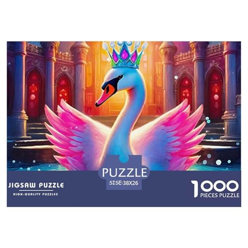 Liebe Schwan Puzzle 1000 Teile Liebe Schwan Für Erwachsene Kinder Puzzles-Geschenk Impossible Game 38x26cm/1000pcs von VFQWPYAJN