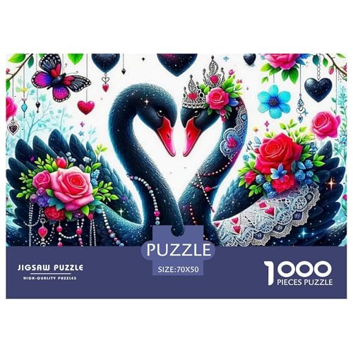 Liebe Schwan Puzzle 1000 Teile Liebe Schwan Für Erwachsene Und Kinder Ab 14 Jahren Clevere Rätsel Herausforderung Spielzeug 70x50cm/1000pcs von VFQWPYAJN