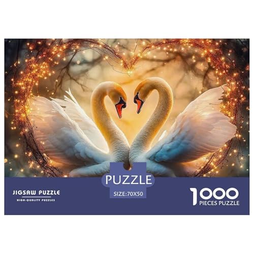 Liebe Schwan Puzzle 1000 Teile Liebe Schwan Für Erwachsene Und Kinder Ab 14 Jahren Puzzles-Geschenk Für Pädagogisches Spiel 70x50cm/1000pcs von VFQWPYAJN
