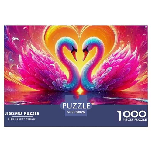 Liebe Schwan Puzzle 1000 Teile Liebe Schwan Für Erwachsene Und Kinder Mit Gemütliche Studie-Motiv Herausforderung Spielzeug 38x26cm/1000pcs von VFQWPYAJN
