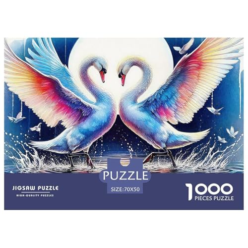Liebe Schwan Puzzle 1000 Teile Liebe Schwan Für Erwachsene Und Kinder Mit Gemütliche Studie-Motiv Herausforderung Spielzeug 70x50cm/1000pcs von VFQWPYAJN